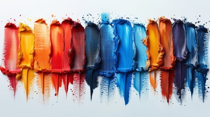 Poster - Create a diverse set of paint brush strokes, ink splatters