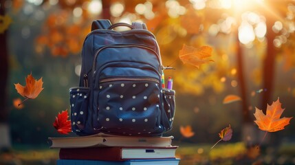 Poster - The Backpack and Leaves