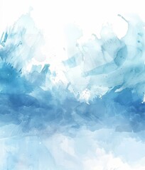 Watercolor splash background in abstract blue, texture of water color for design