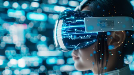 Poster - The fusion of Generative AI with AI Intelligence captured in an editorial photography style, highlighting the cutting-edge technology and innovative applications in modern industries, featuring