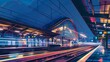 © Pascal - long exposure shot of a modern train station at night