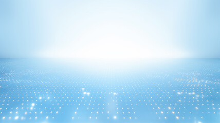 Poster - abstract blue background, a light glowing symbol of new technologies, copy space of new technologies