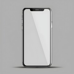 Poster - A realistic mockup of an iPhone with a blank screen, isolated on a transparent background. A mock up template for design and presentation of app icons or interfaces