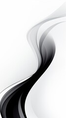 Wall Mural - Flat, digital, thick, curved line on a white background, the line moves from the bottom of the screen to the right