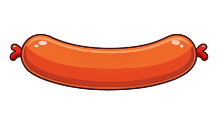 A cartoon sausage, perfect for illustrating a tasty pork meal with a hint of spice