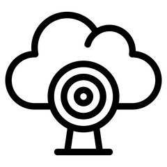 Sticker - web cam, cloud, Cloud Service, networking, information technology Icon