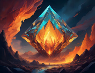 Wall Mural - Diamant Berg