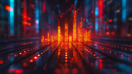 Poster - The barometer-style Financial Growth Chart, set against a fantastic background, highlights the business’s upward growth trajectory with clearly marked rising levels of progress.