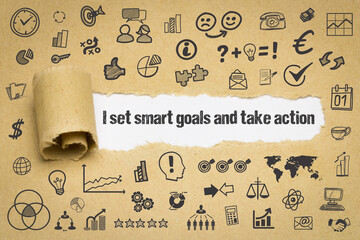 Wall Mural - I set smart goals and take action	