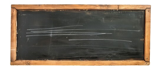 Poster - Isolated on a white background, a chalkboard with a wooden frame provides a perfect copy space image.