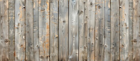 Aufkleber - An old wooden wall in a light color offers a seamless wood background and texture for a copy space image.