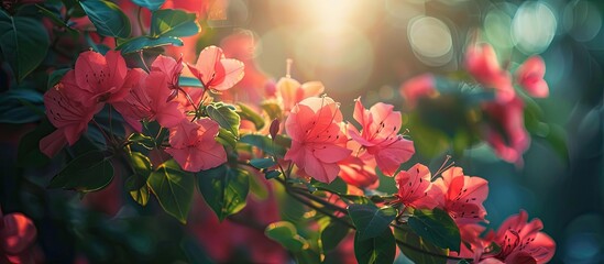 Aufkleber - Indian flowers showcasing their beauty in a captivating copy space image.