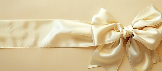 Poster - Decorative bow displayed in copy space image.