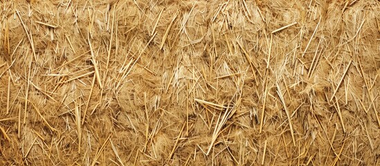 Poster - Background of dry straw texture embellished with space for text insertion in an image. Copy space image. Place for adding text and design