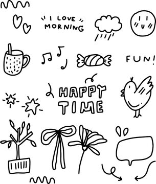 cute doodles design for templates.