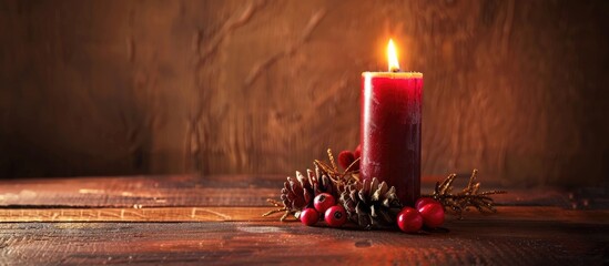 Poster - festive candle with copy space image