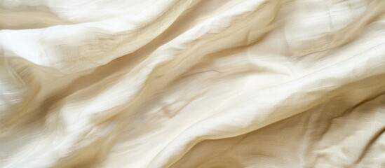 Aufkleber - Close-up of a lovely cloth background with a cream color, perfect for adding copy space image within its smooth texture.