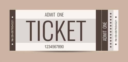 Ticket, admit one, classic, any event, vector