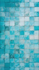 Canvas Print - Tiles turquoise pattern backgrounds floor architecture.