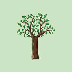 Green Spring Tree [vector illustration]