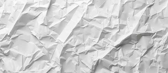 Aufkleber - Top view of a white paper texture with a crumpled appearance, providing a blank space for images. Copy space image. Place for adding text and design