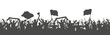 © 4zevar - Soccer Fans black silhouette set