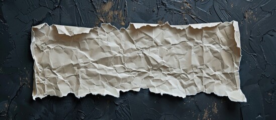 Aufkleber - A torn paper fragment with ragged edges set on a dark backdrop, offering a blank space for images. Copy space image. Place for adding text and design