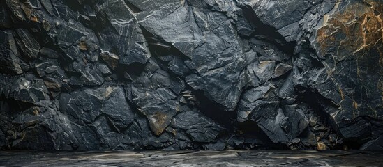 Poster - A dark stone backdrop with copy space image.