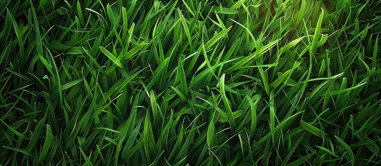 Sticker - Green grass texture with copy space image for design, lending a decorative touch for sport and leisure themes.