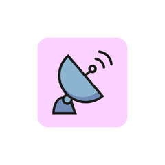 Poster - Satellite dish line icon. Receiver, industry, antenna. Science concept. Vector illustration can be used for topics like space equipment, telecommunication, technology
