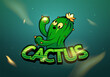 © Sokirat - green cactus gaming logo, cactus punch
