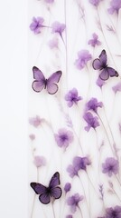Wall Mural - Flower purple lavender pattern.