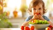 © Yuparet - Happy Child Enjoying Nutritious Meal at Home - Child Nutrition and Healthy Eating Concept