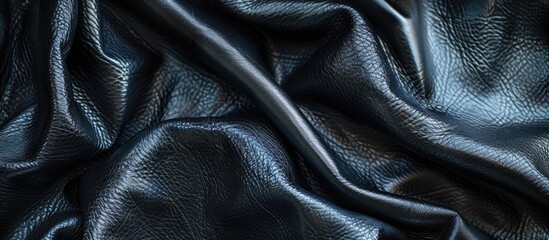 Aufkleber - Close-up black lamb leather texture background with copy space image for text.
