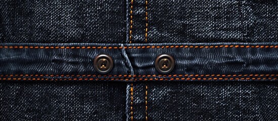 Poster - Detailed jeans textile background with copy space image.