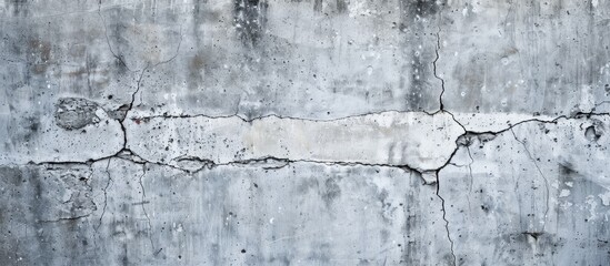 Wall Mural - A concrete wall fragment with scratches and cracks can serve as a background in a copy space image.