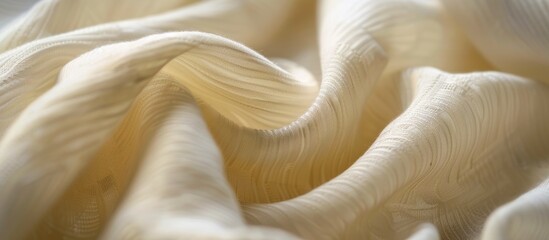 Poster - Close-up of textured fabric with folds, ample copy space image.