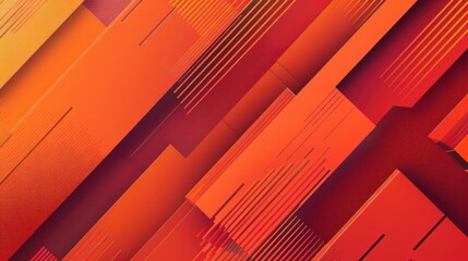 Wall Mural - Abstract red background with orange stripes texture