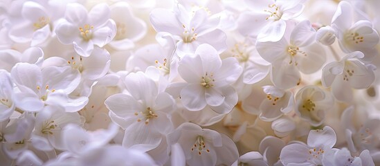 Poster - A stunning display of elegant white flowers with a background ideal for adding text or images - copy space image.