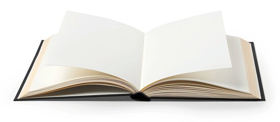 Fototapete - Office notepad book with blank white pages, suitable for adding text or drawings. Perfect for a copy space image in the workplace.