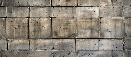 Background texture of an aged concrete block wall with copy space image.