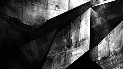 Poster - highcontrast futurist texture, black and white