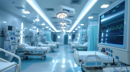 Aufkleber - Smart medical devices monitoring patient health in realtime. Generative AI.