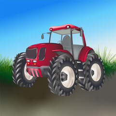 icon for game farm, red tractor