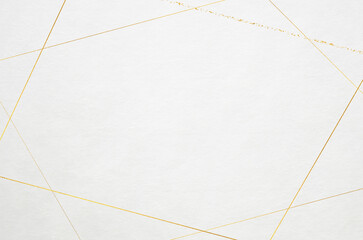 Wall Mural - White Japanese Washi paper texture with classy gold pattern. Abstract graceful Japanese style background.