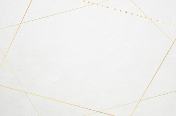 Wall Mural - White Japanese Washi paper texture with classy gold pattern. Abstract graceful Japanese style background.