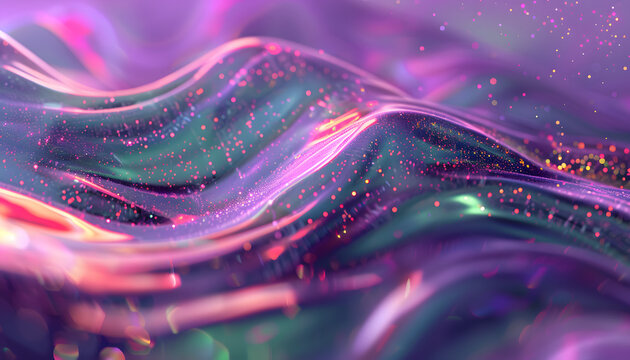 Abstract Iridescent Wave Patterns