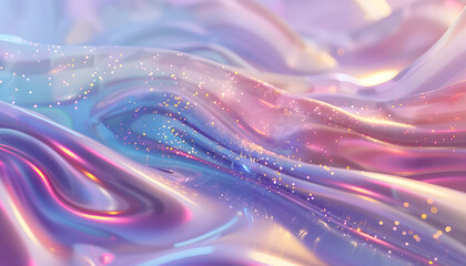 Wall Mural - Abstract Iridescent Wave Patterns