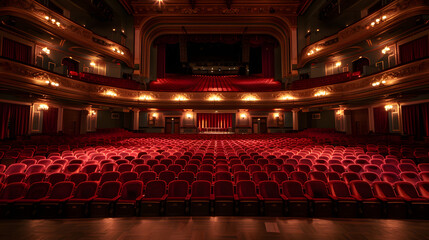 Canvas Print - cinema chairs inside a cinema