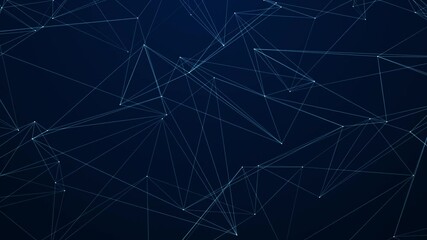abstract blue hi-tech low poly corporate motion background. seamless looping.